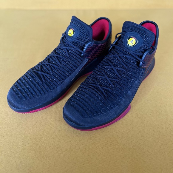 Air Jordan XXXII Low Black/ Gym Red-Tour Yellow Size 13 - Picture 6 of 8